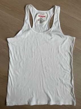 Zenana Outfitters White Scoop Neck Racerback Tank
